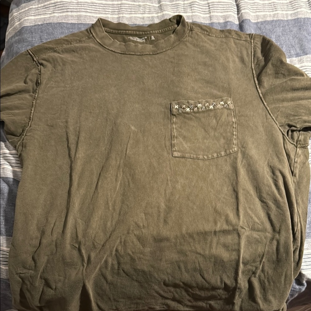 Olive Green T-Shirt with Pocket